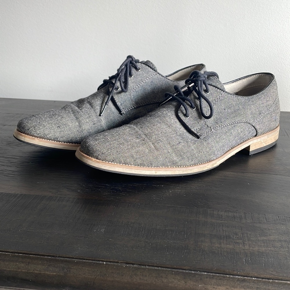 GIORGIO Brutini Men’s Vick Tweed Black Fabric Gray Dress Shoes 9 Casual
